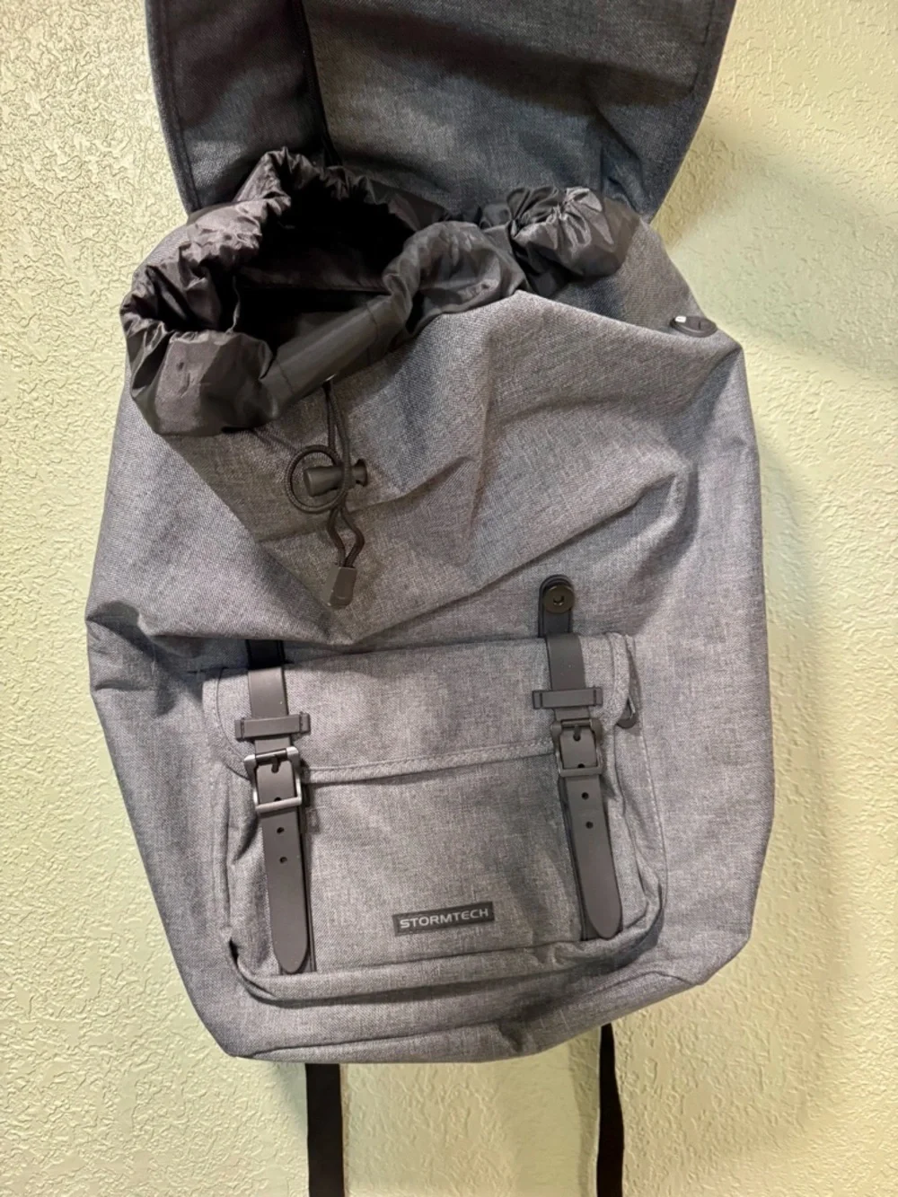 John Deere Gray Backpack with Green Logo